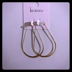 Gold teardrop earrings - Bizou